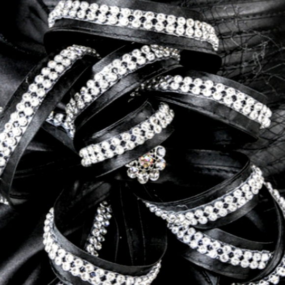 Elegant Black Hat With Rhinestones Church Party Dressy Tea Kentucky Derby - Picture 2 of 2